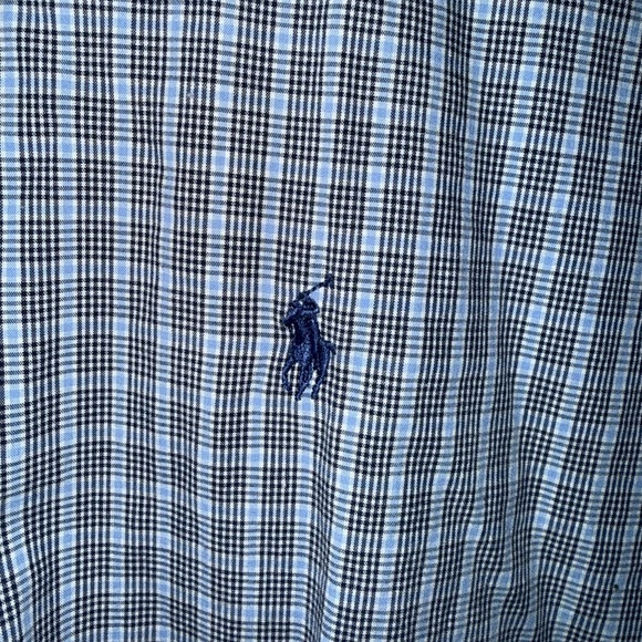 Ralph Lauren Other - ⭐️3/$20 Ralph Lauren Mens Plaid Short Sleeve Button Down Shirt Blue White XL